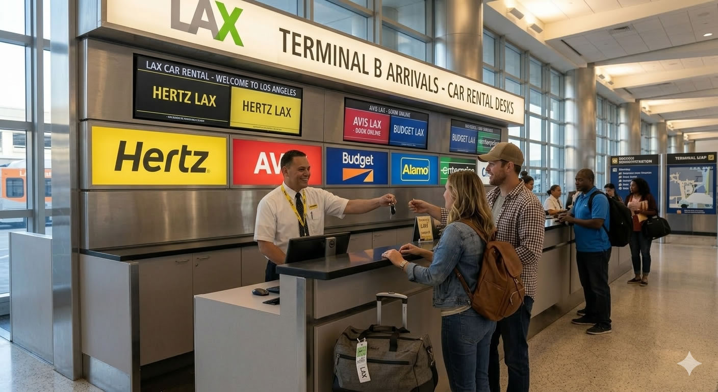 rent a car desk LAX airport