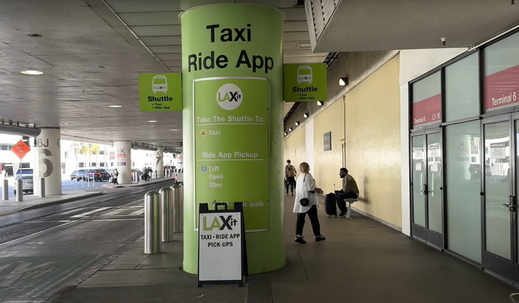 LAX taxi and ride app area