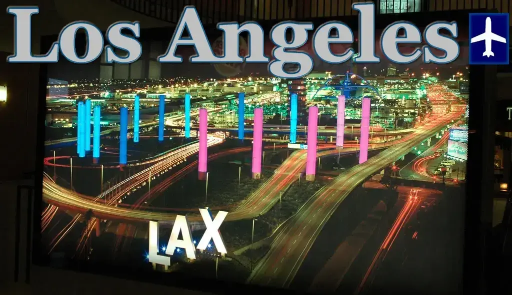 A view of the Los Angeles LAX Airport frome the air